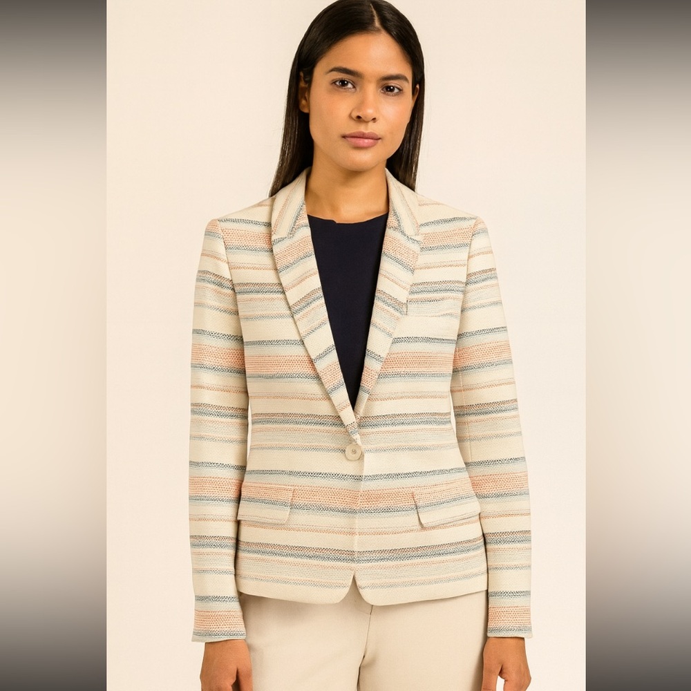 Tommy Hilfiger Multicolor Striped Blazer Women’s Size 8 NWOT
